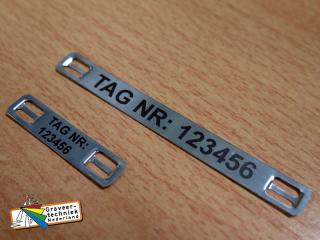 RVS labels geschikt voor tiewrap bevestiging.